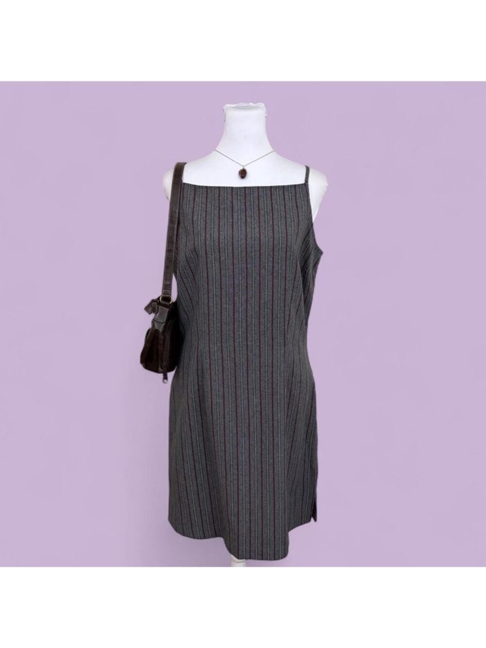 y2k pinstripe alt grunge dress